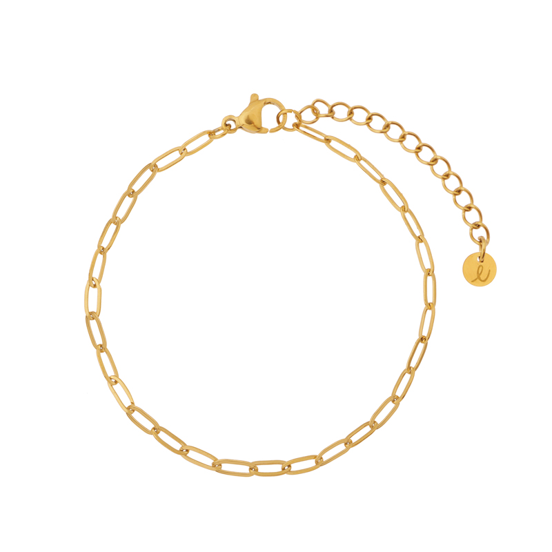 Armband basic schakels goud