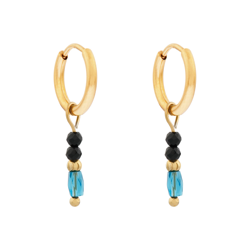 Earrings fine midnight gold