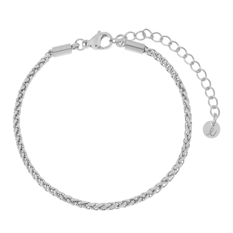 Armband basic rond zilver