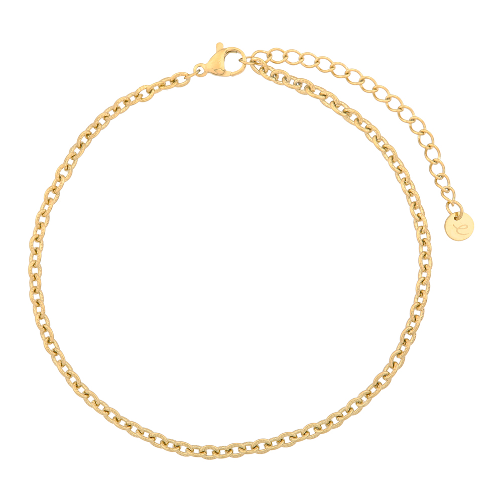 Anklet basic rounds gold