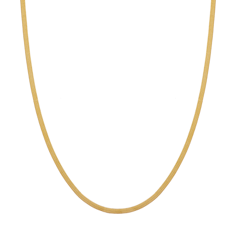 Necklace basic flat gold