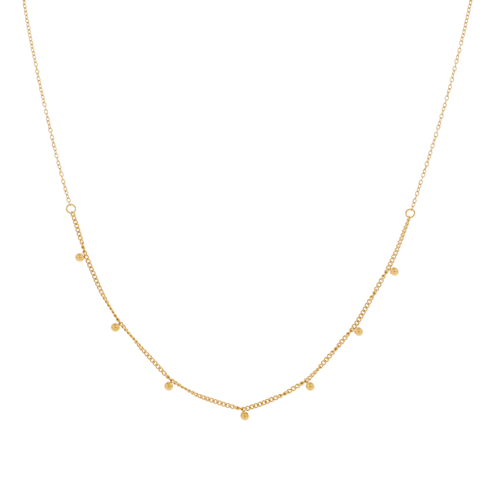 Necklace subtle dots gold