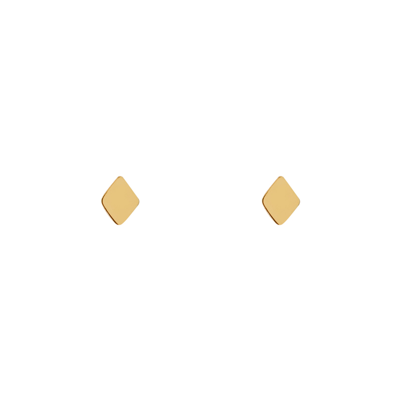 Stud earrings diamond gold