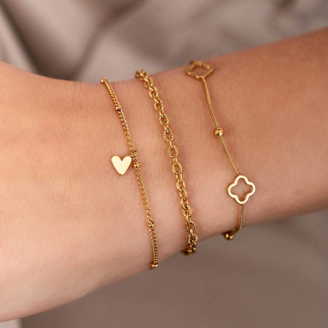 Bracelet charm tilted heart