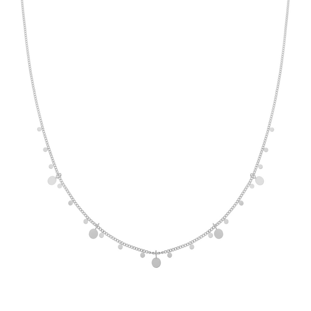 Necklace festive coins silver