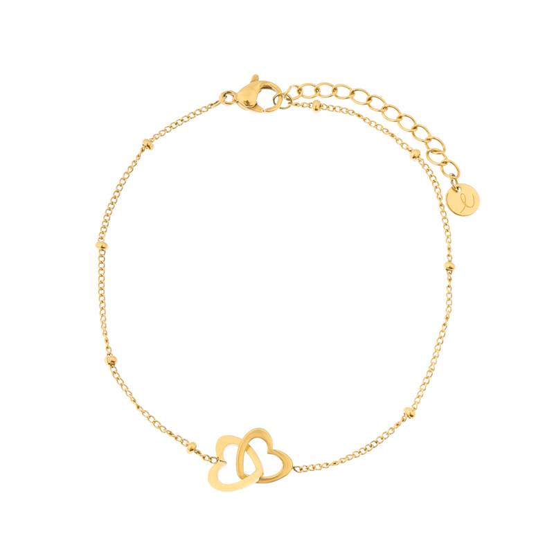 Bracelet share hearts gold