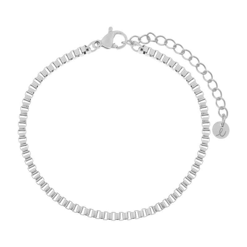 Bracelet basic blocks silver