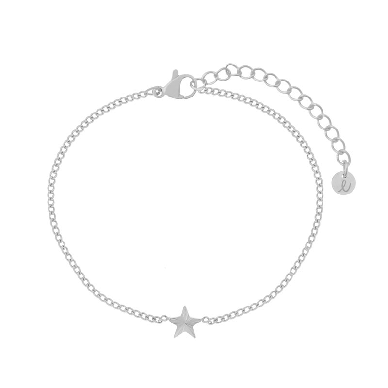 Bracelet flamed star silver