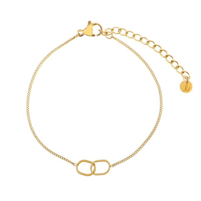 Bracelet share ovals gold