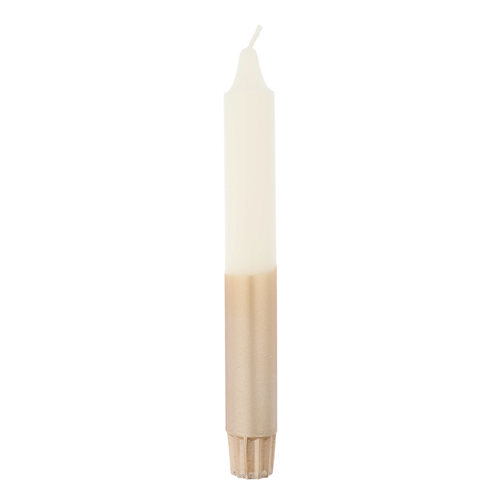 Dip dye dinner candle white/champagne