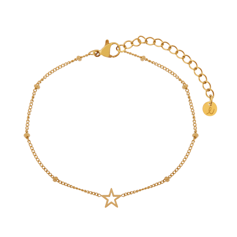 Bracelet share open star gold