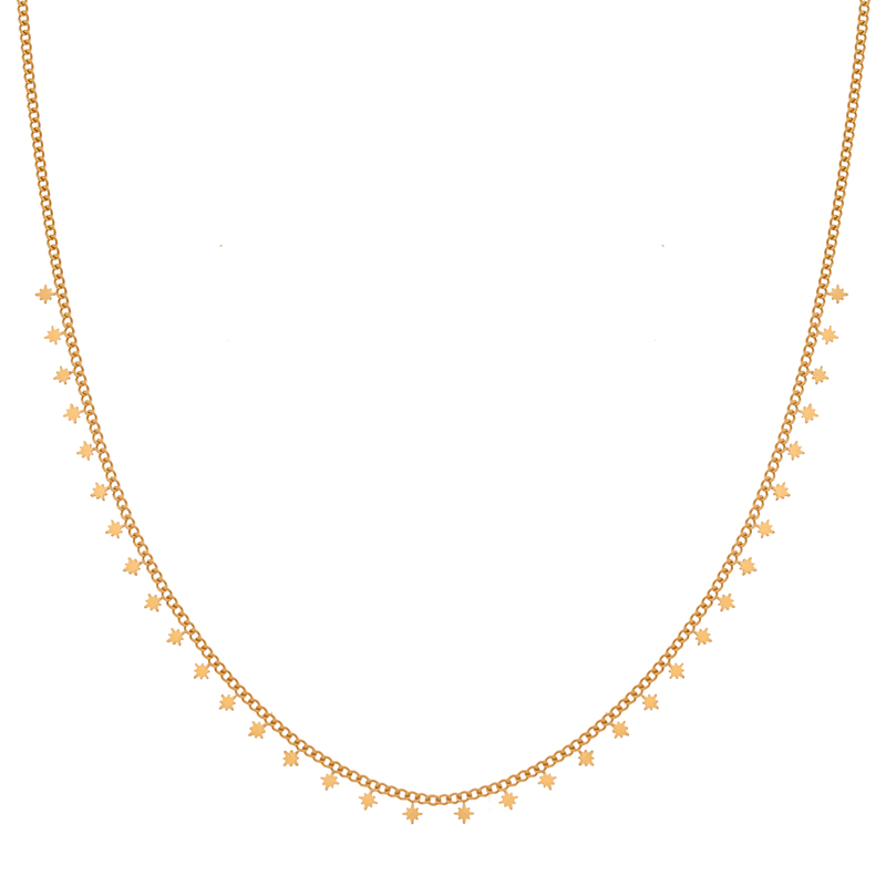 Necklace tiny northstars gold