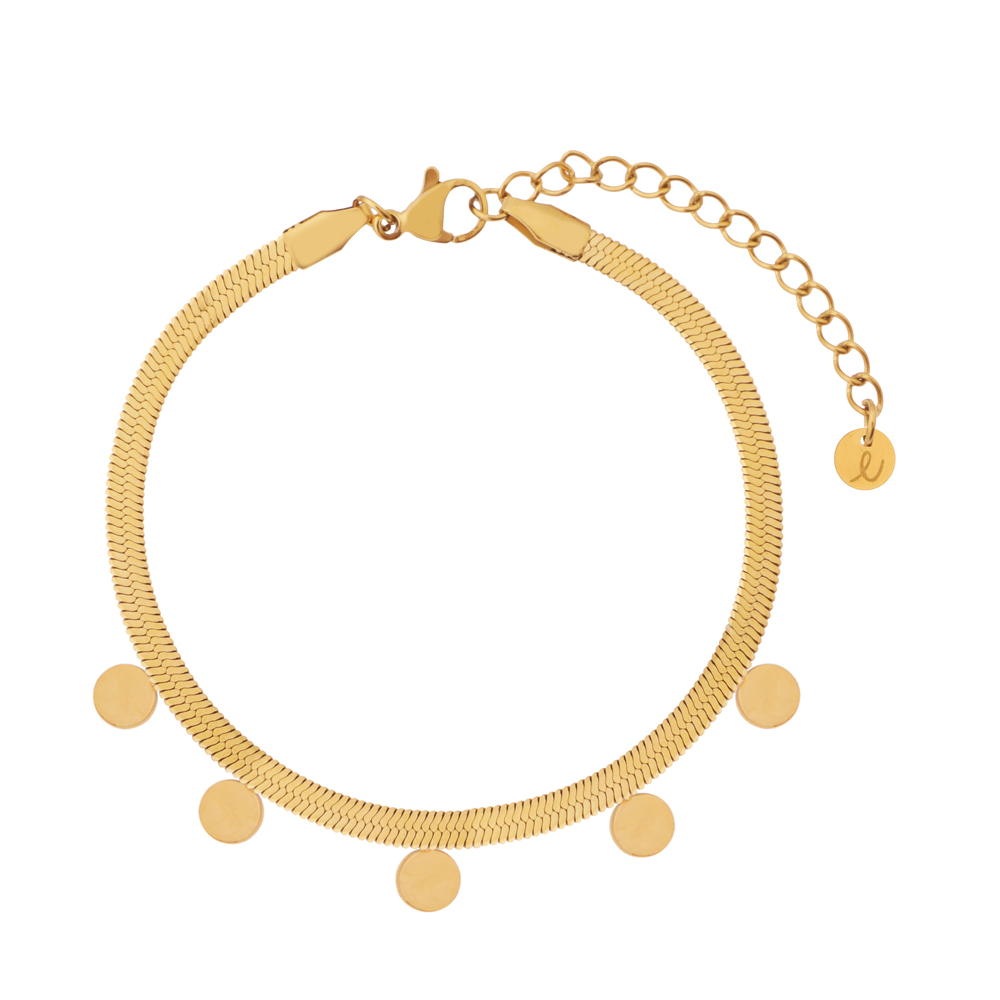 Bracelet big coins gold