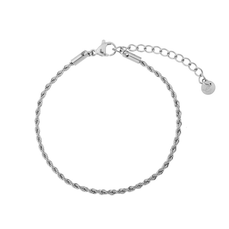 Bracelet basic twisted silver