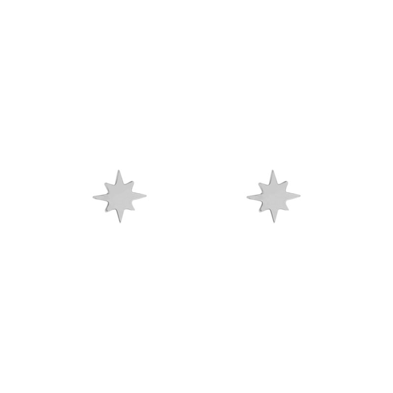 Stud earrings northstar silver